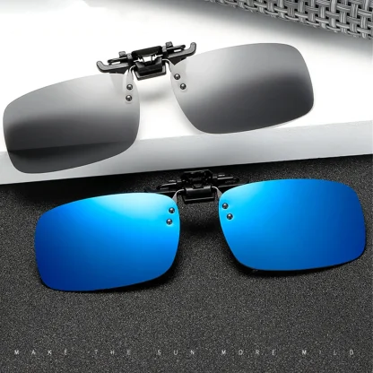 Flip-up Rectangular Clip-ons for Sunglasses - Image 2