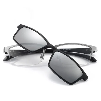 Rectangular Clip-on Sunglasses