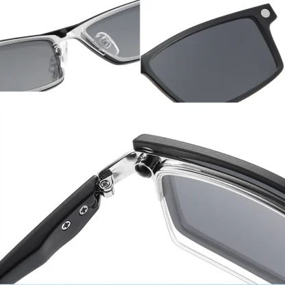 Rectangular Clip-on Sunglasses - Image 2