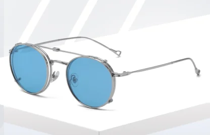 Polarized Round Clip-on Sunglasses - Image 2