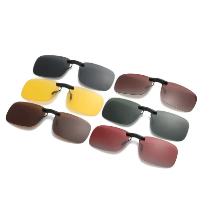 Square Tinted Clip-ons for Sunglasses - Image 2