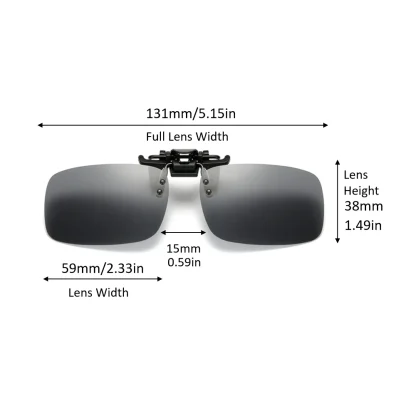 Flip-up Rectangular Clip-ons for Sunglasses - Image 7