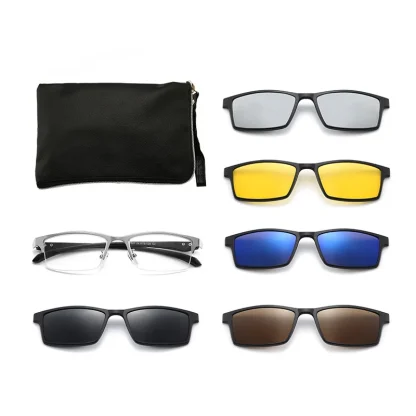 Rectangular Clip-on Sunglasses - Image 4