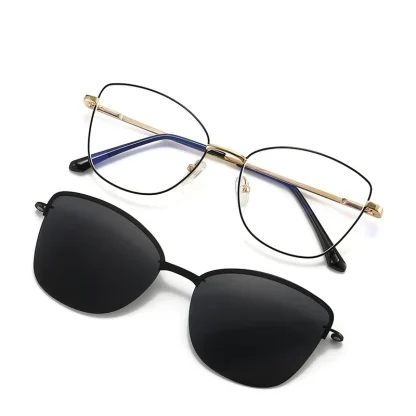 Leopard Pattern Clip-on Sunglasses - Image 4