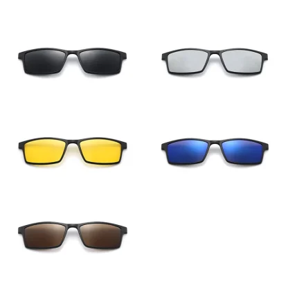 Rectangular Clip-on Sunglasses - Image 3