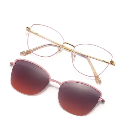 Leopard Pattern Clip-on Sunglasses - Image 3