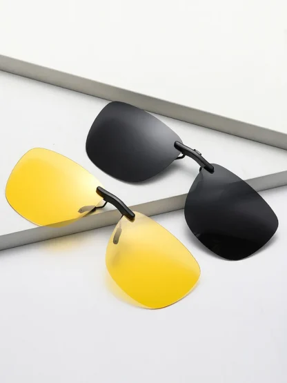 Square Tinted Clip-ons for Sunglasses
