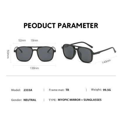 Magnetic Dark Clip-on Sunglasses - Image 5