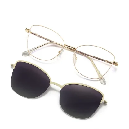 Leopard Pattern Clip-on Sunglasses - Image 6