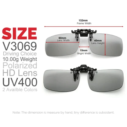 Rectangular Flip-up Clip-ons for Sunglasses - Image 5