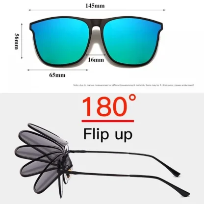 Flip-up Square Clip-ons for Sunglasses - Image 7