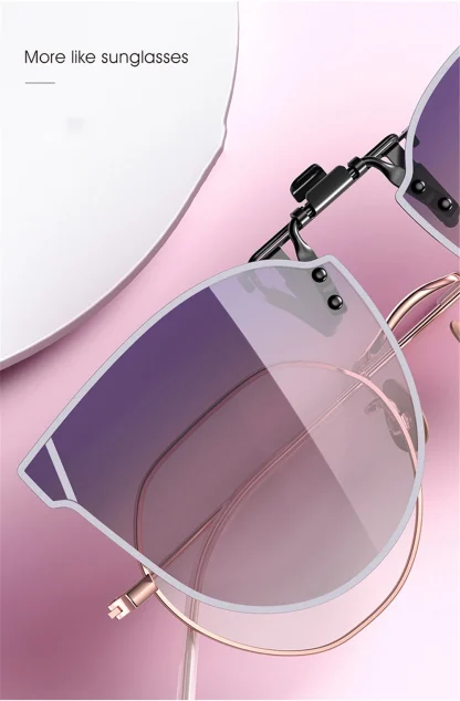 Gradient Cat Eye Clip-ons for Sunglasses - Image 2