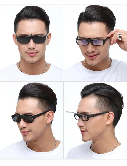 Rectangular Flip-up Clip-ons for Sunglasses